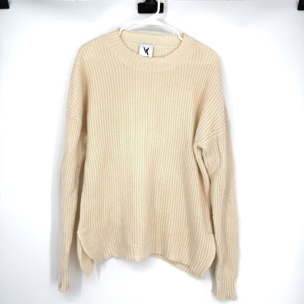 Van Kukil Pure Cashmere Sweater Knit Kashmir Chunky Capsule Quiet Luxury Size XS
